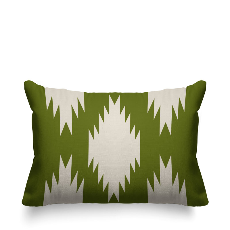 Coussin intérieur / extérieur Yuma Southwestern, Chartreuse