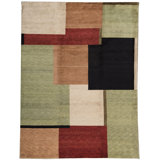 Hand-Knotted High-Quality Green Area Rug