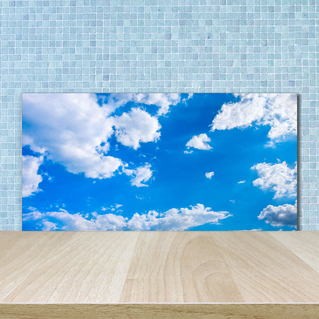 50 cm x 100 cm Glas Spritzschutzpaneel Wolken