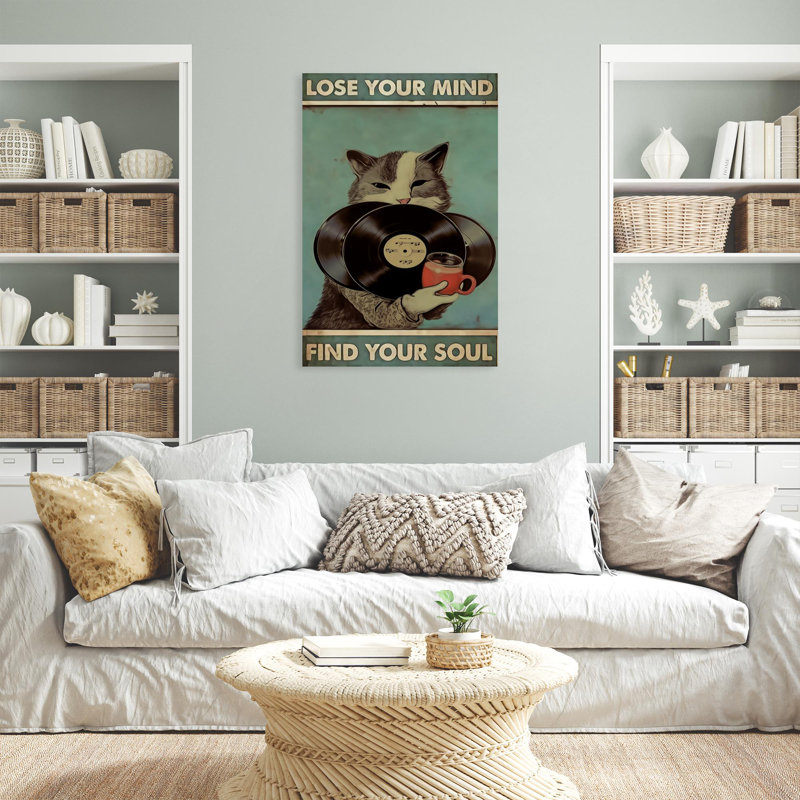 Vinyle Lose Your Mind - 1 pièce, impression sur toile tendue, H 20 po x l 16 po x P 1,25 po
