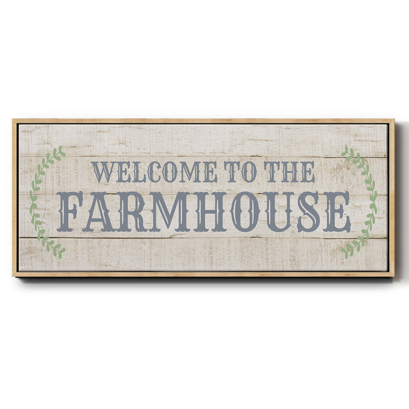 Welcome to the Farmhouse - Toile encadrée, H 20 po x l 50 po