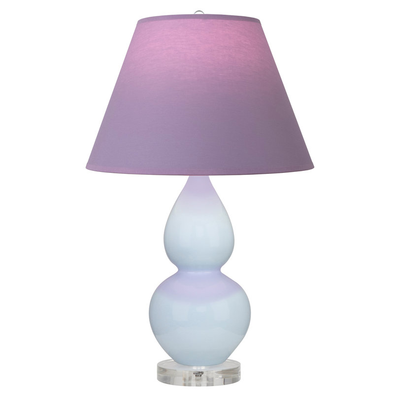 Petite lampe d'appoint à double gourde, Lavande / prune, Bleu pastel