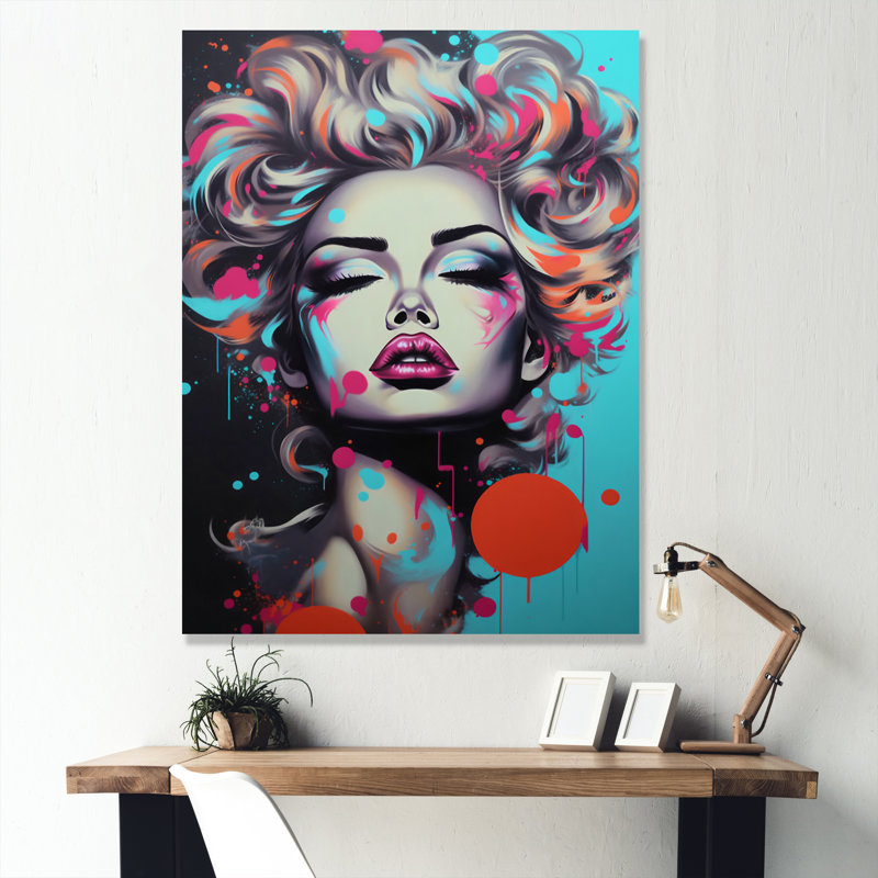 Personnage rétro IV, impression sur toile, Toile tendue, L 12 po x H 20 po