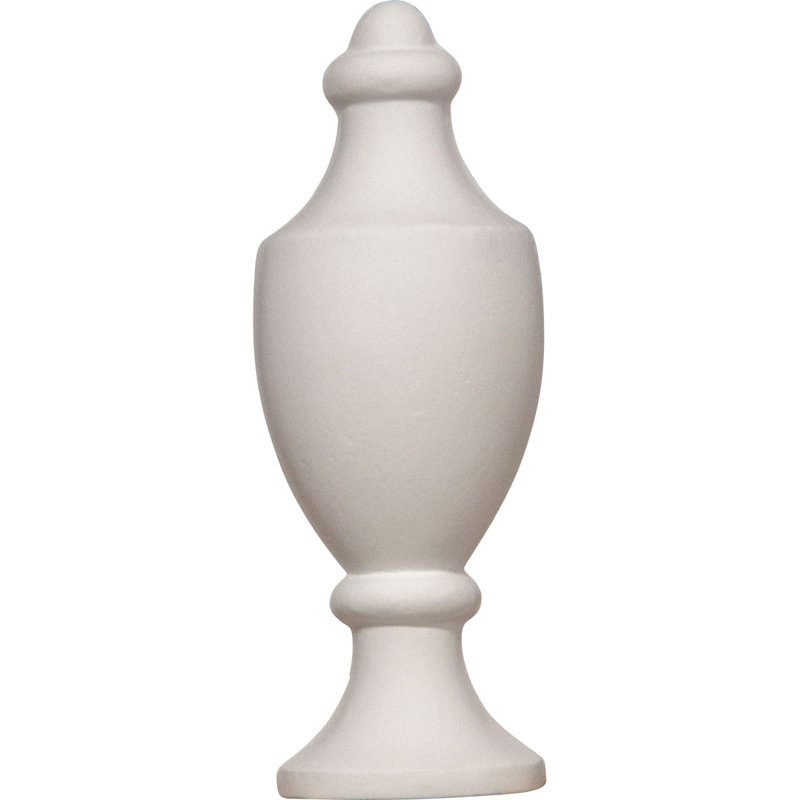Round H W D Urethane Half Round Urn Finial, 6" H x 2" W x 2" D
