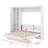Gulshara Murphy Bed Wall Bed With Shelves, Wardrobe And LED Lights-487071966-487071965
