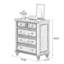 Armoire d'appoint en bois manufacturé noyer foncé