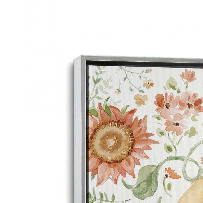 «Fall Cottage Garden IV» par Katrina Pete, reproduction d'art, H 9,5 po x l 13,5 po, Silver, Framed Canvas
