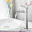 Modern Tall Single Handle Lavatory Sink Faucet - One Hole Bathroom Tap In Brushed Nickel-124304129