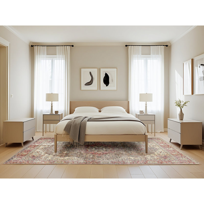 Tapis brun à motif oriental, Rectangle 5 pi x 8 pi