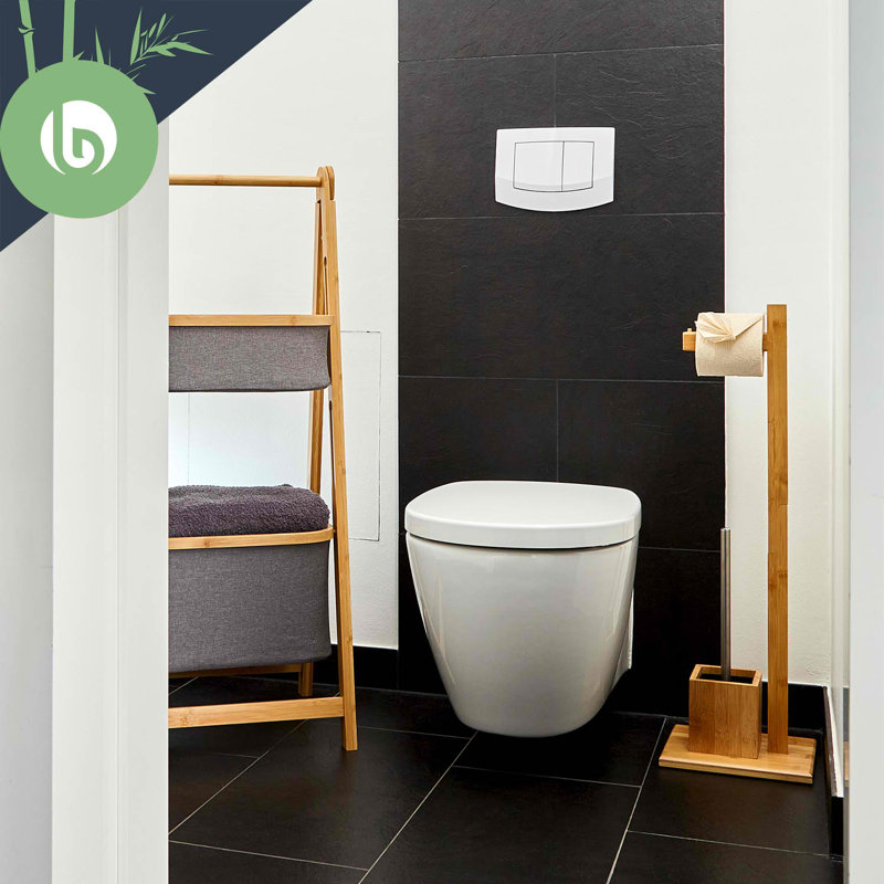 Free-Standing Toilet Brush and Holder