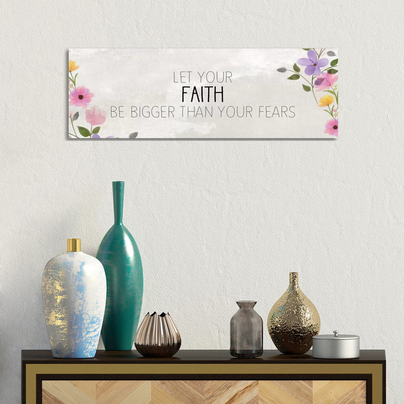 Let Your Faith Panel by Kimberly Allen - Wrapped Canvas Panoramic Print, 30.48 cm H x 91.44 cm W
