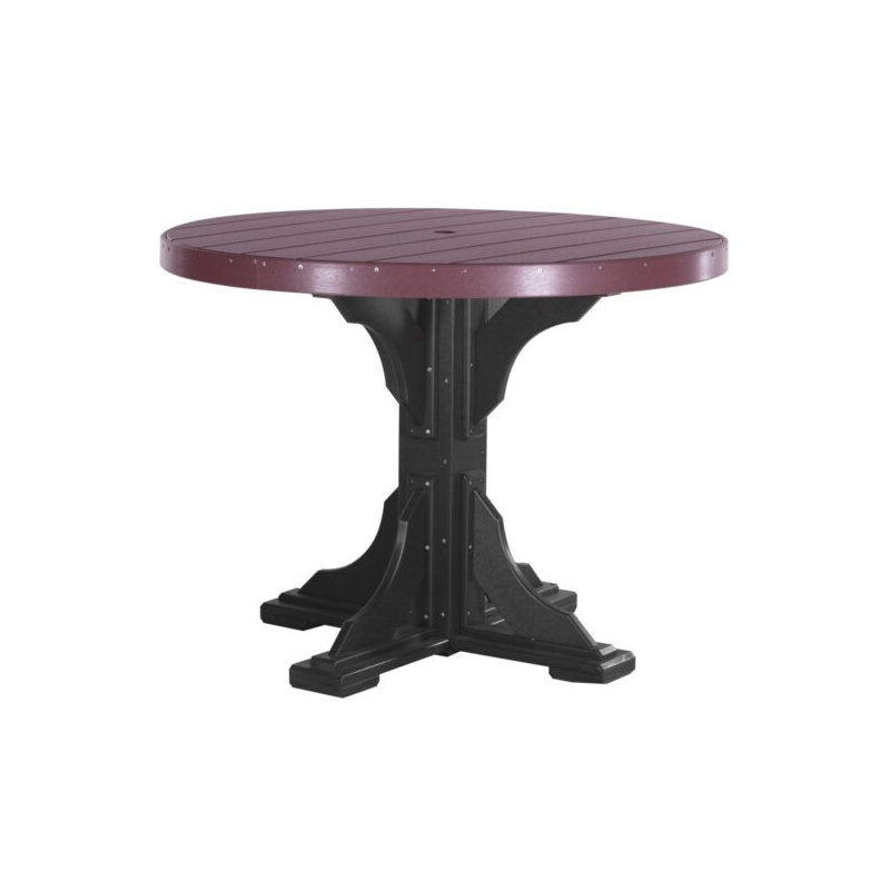 Table ronde 42 po Tillo, Noir, Bois de cerisier, l 48,25 po x L 48,25 po x H 30,25 po