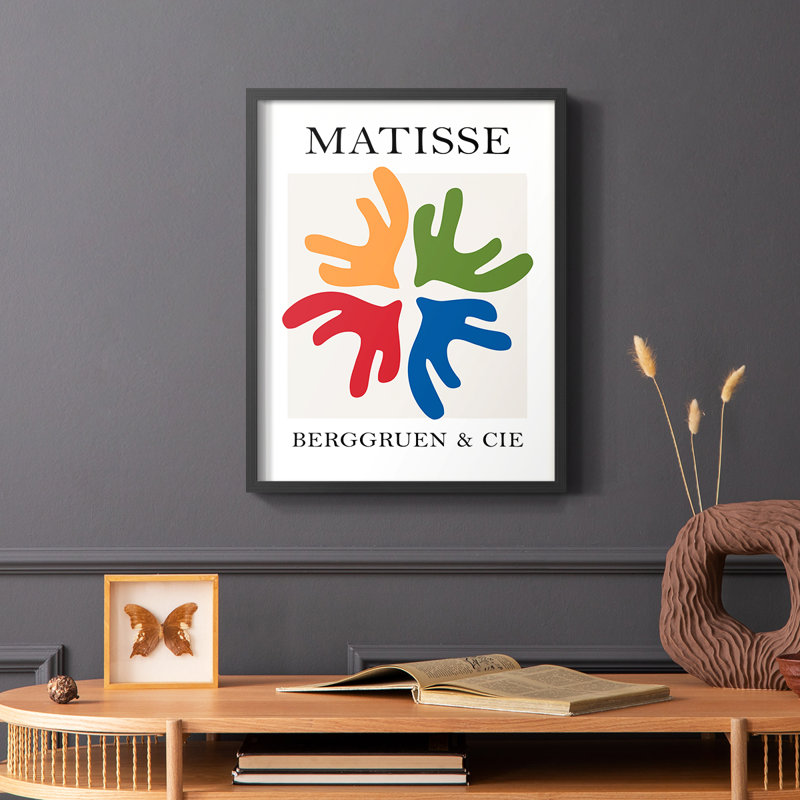 Matisse CCXCI, reproduction encadrée - bois massif, Noir, H 20 po x l 16 po