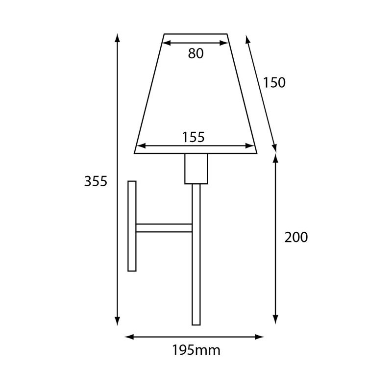 Athanafis Steel Armed Sconce