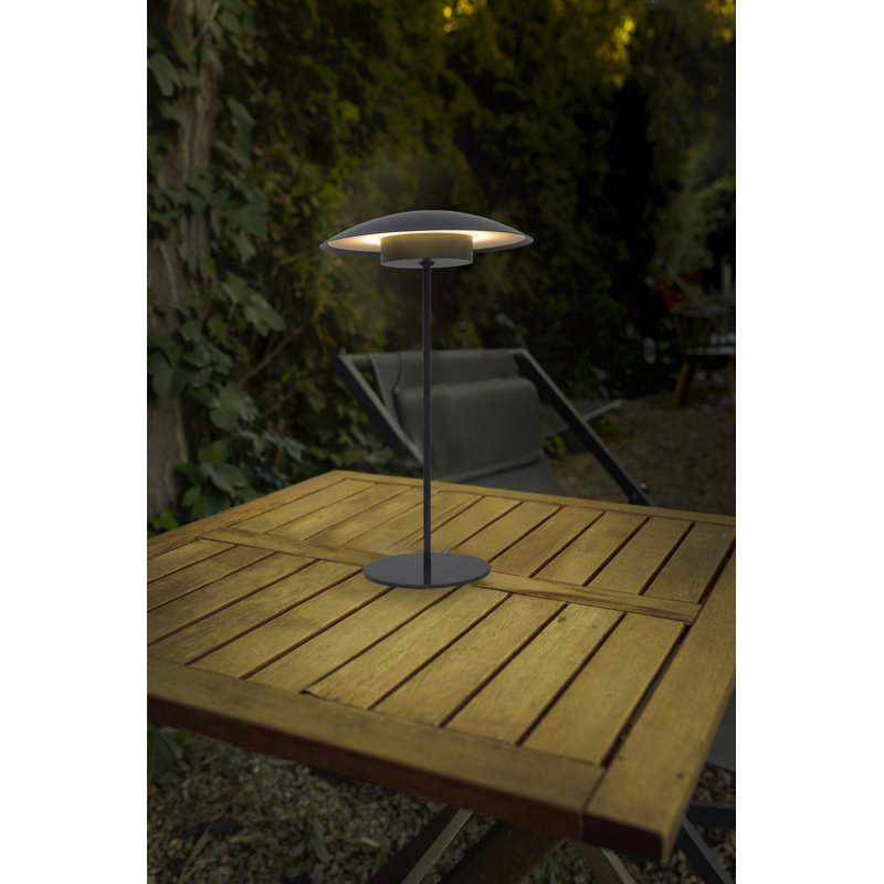 Lampe de fantaisie USB Latash en métal résistante aux intempéries, Gris foncé