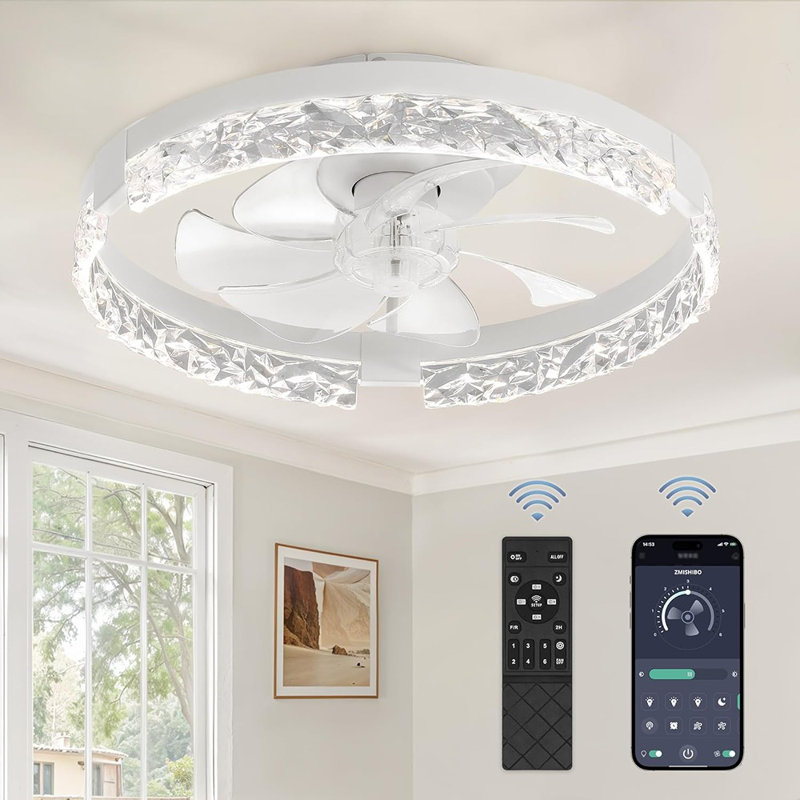 Ventilateurs de plafond avec lumières et télécommande, ventilateur de douille de 18,1 po avec ...