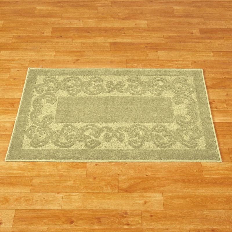 Scroll Design Rugs Fleur De Lis Living Exquisite Scroll Border Rug | Wayfair