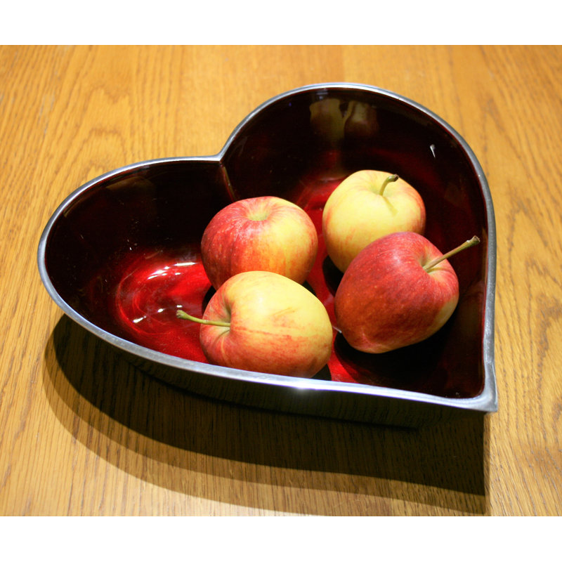 17 Stories Rosevale Aluminum Serving Bowl, Red