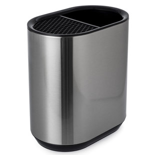 Casa & Casa Stainless Steel Rectangle Utensil Crock