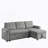 Sleeper Sofa Bed, Reversible Sectional Couch With Storage Chaise And Side Storage Bag