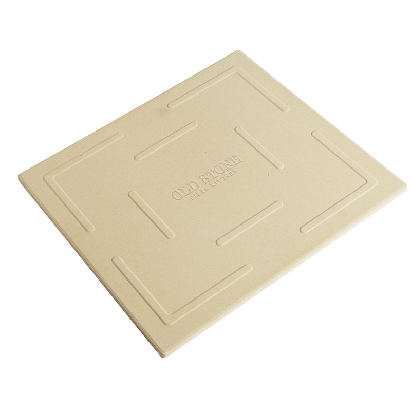 Old Stone Beige Cordierite Rectangle Pizza Stone, 14x16-Inch