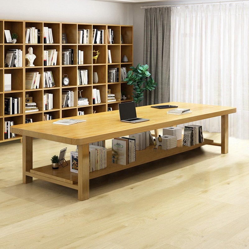 Bureau de direction en bois massif Raynna, H 29,52 po x l 94,48 po x P 39,37 po