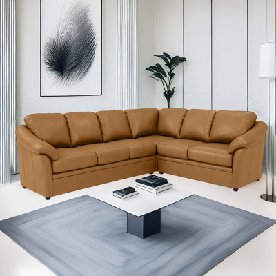 Canapé modulaire en cuir fleur Ramdev