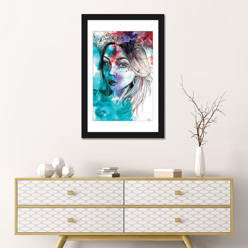 « untitleed i », impression sur toile, Papier d'art encadré noir, H 24 po x l 16 po x P 1 po