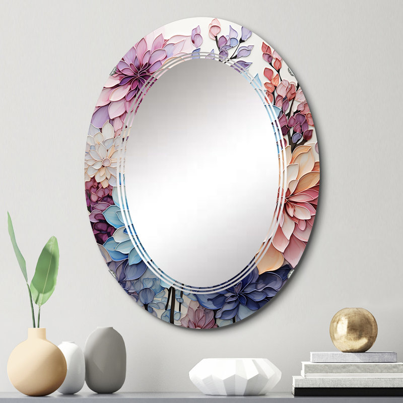 Portsea - Miroir mural moderne ovale, 30 po x 20 po