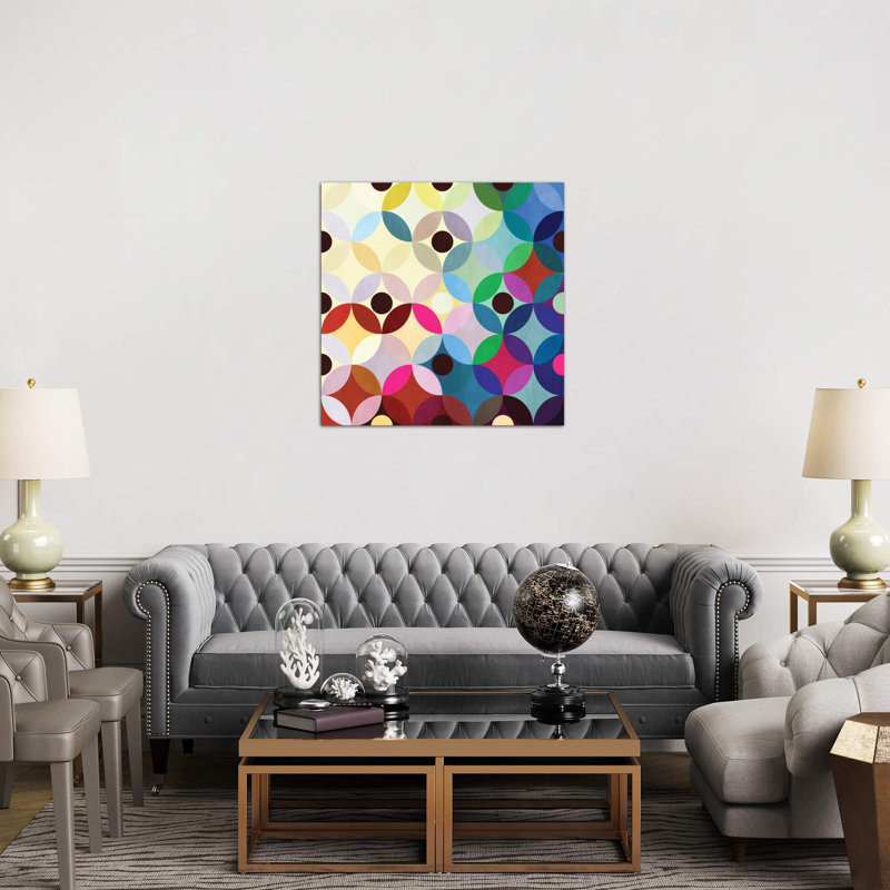 Mid Century Modern Art - Circular Motion - Wrapped Canvas Print, 66.04 cm H x 66.04 cm W x 3.175 cm D