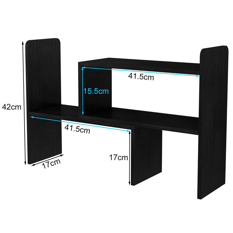 Manufactured Wood Desk Organiser, Black
