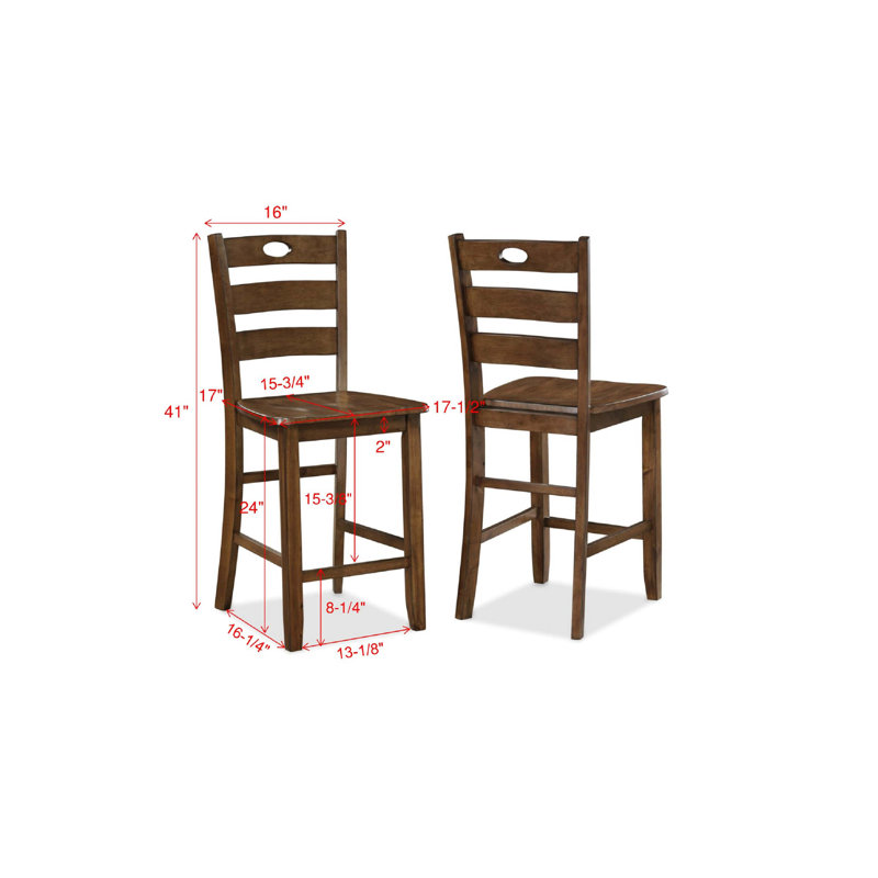Ensemble 5 pièces de chaises de table de salle à manger à hauteur de comptoir