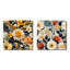 Palermo - Ensemble de 2 carrés à motif floral en métal-102682897