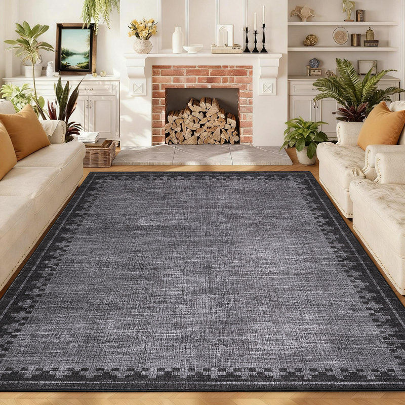 Area Rugs for Living Room Washable Rugs Non Slip Stain Resistant Bordered CarpetFoldable Rugs for BedroomDining RoomNursery