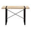 Bureau d'ordinateur contemporain 48 "- Stratifié naturel et métal noir | Idée cadeau-1327268243