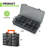 4-In-1 Clear Plastic Grid Storage Box Set With 12 Compartments & Removable Dividers – Jewellery, Fishing Tackle, Tool Organizer