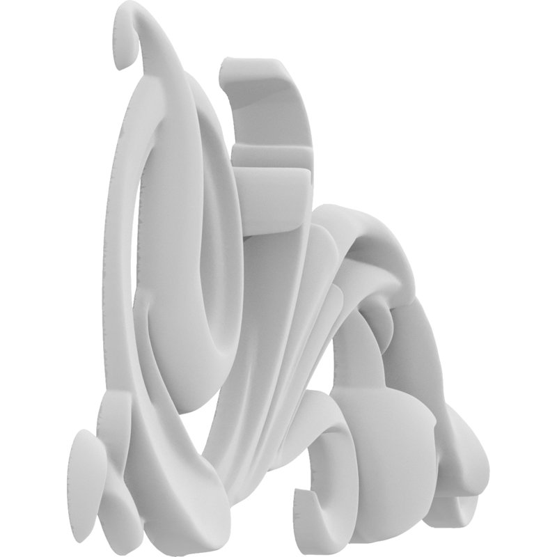 Applique Kirby Rosette, H 5,5 po x l 5,5 po x P 0,63 po, Droite