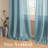Linen Blended Textured Semi-Sheer Grommet Curtains - 37"/52" Widths Semi-Private & Light-Filtering Linen-Style Panels for Bedroom -299404365-299404342