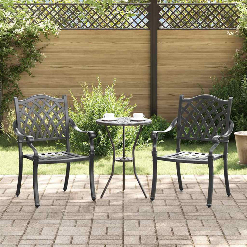 Patio Dining Armchair, Black
