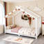 Lit de maison avec lattes de soutien, structure en bois massif pour enfants, aucun sommier requis, assemblage facile-632081435-632081444