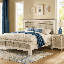Ahriya - Lit - Très grand - Finition gris pommelé et blanc-454507204