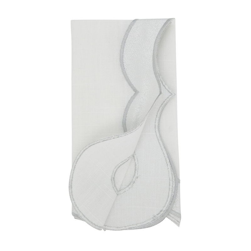 Serviette de table Peluso, Argent argent