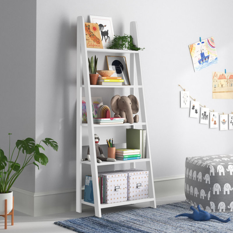 TIVA LADDER BOOKCASE, 84.2 cm x 17.5.4 cm x 36.7 cm, White
