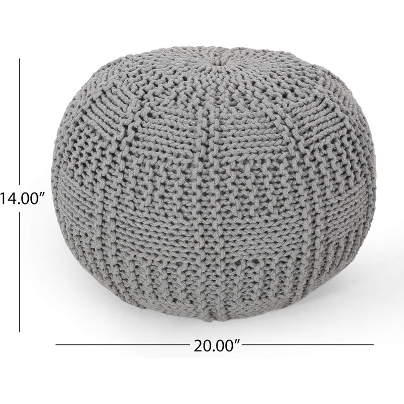 Pouf rond en coton 20 x 20 Yuny