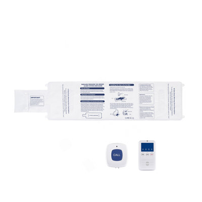 Early Alert Bed Alarm System Wireless Bed Sensor Pad With Call Button & Pager