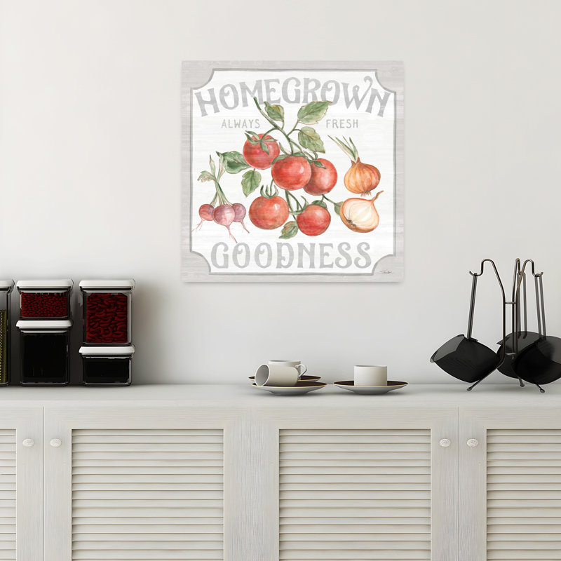 «Farm Fresh IV», paysage abstrait, art mural, H 18 po x l 18 po