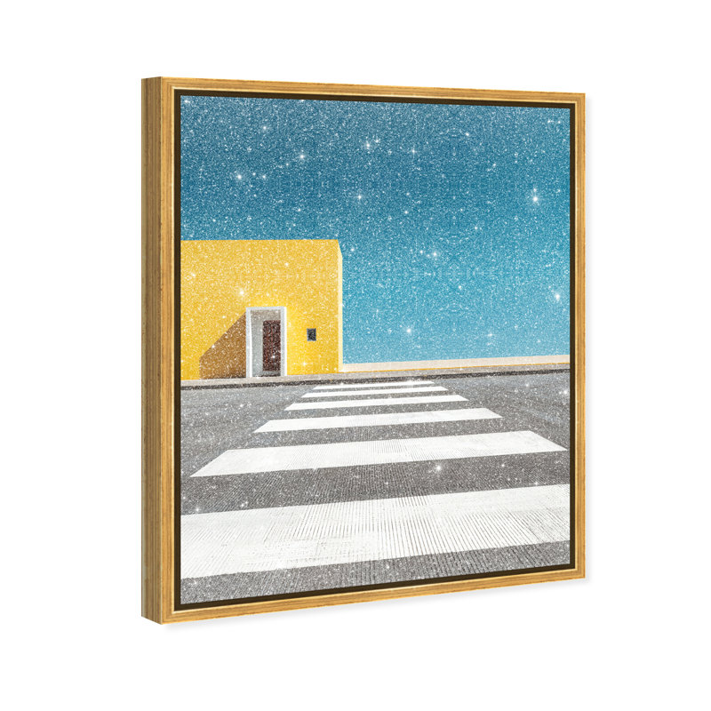 Hue Crossing I Print by Oliver Gal, 46"H x 37"W, Gold Floater Frame