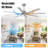 Indoor Ceiling Fan Without Light, With Remote Control-1308956879-1308956465