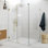 Illume 54 in. x 45.5 in. x 78 in. 90-degree Fully Frameless Wall Hinged Glass Shower Enclosure