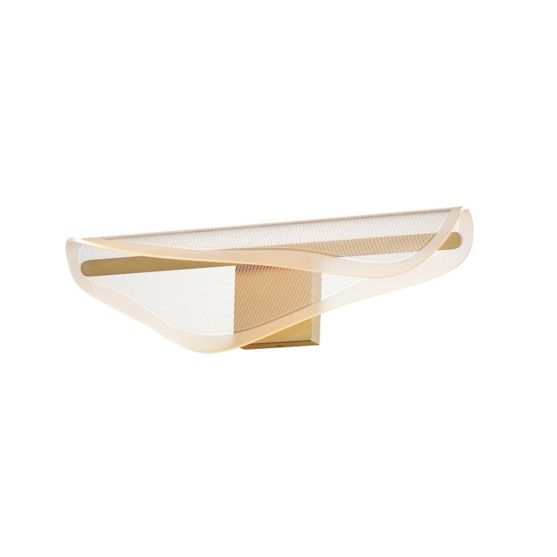 Applique murale pour salle de bain Manta, Doré, H 6,75 po x l 24,75 po x P 5,5 po